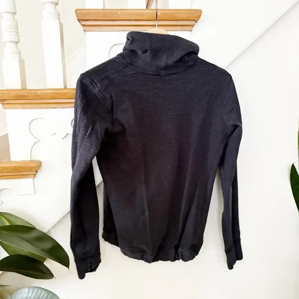 Lululemon Double Up Reversible Pullover Black Double‑Knit Cotton Modal Size S